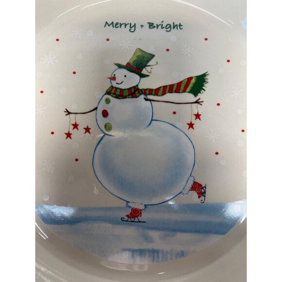 Ceramic Pie Dish Merry & Bright - 10-Inch Nantucket Oven Microwave Safe - Picture 2 of 4
